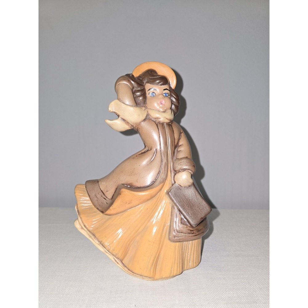 Vintage Atlantic Mold Christmas Caroler Hand-Painted Ceramic Figurine